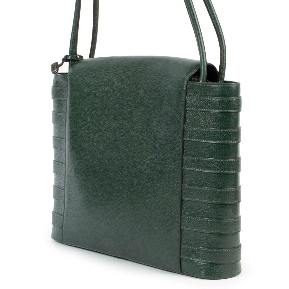 Delvaux Green Leather Shoulder Bag