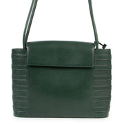Delvaux Green Leather Shoulder Bag