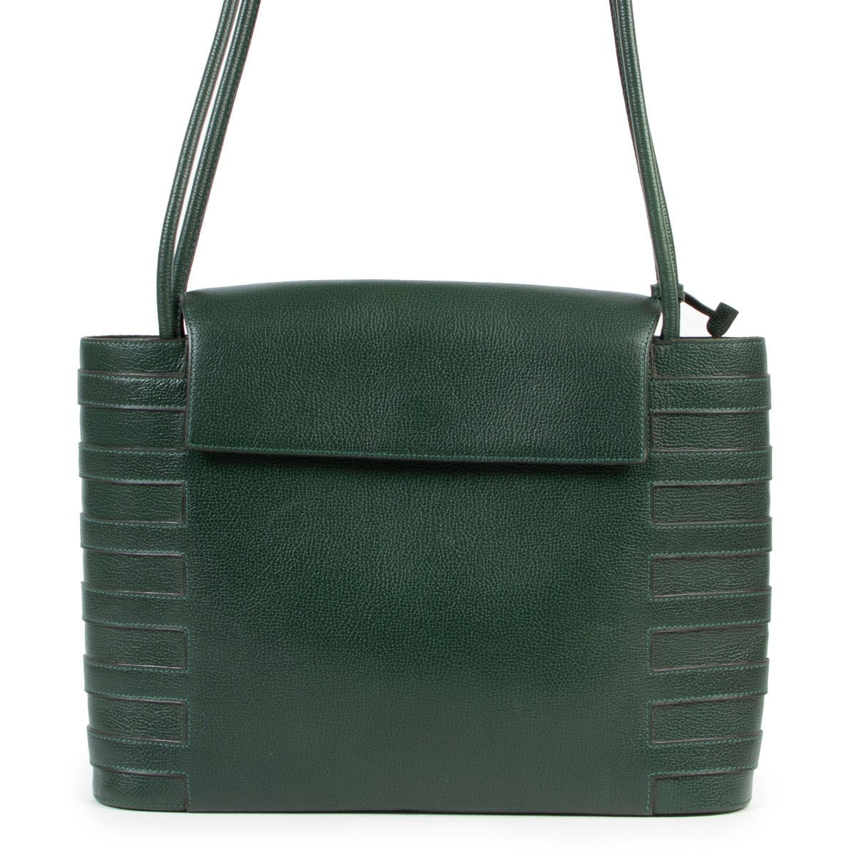 Delvaux Green Leather Shoulder Bag