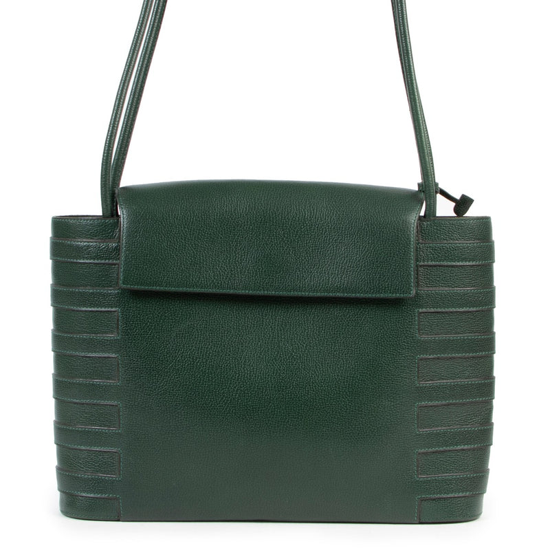 Delvaux Green Leather Shoulder Bag