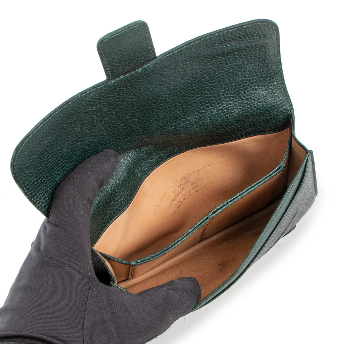 Portefeuille Delvaux Escudo en cuir vert
