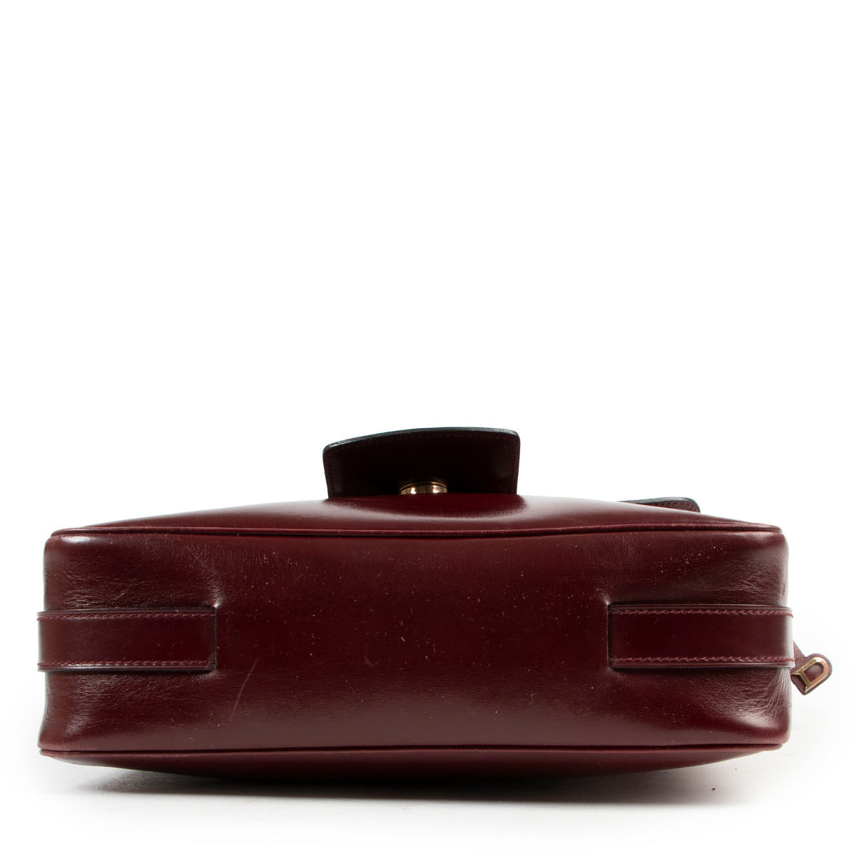 Delvaux Burgundy Leather Crossbody Bag