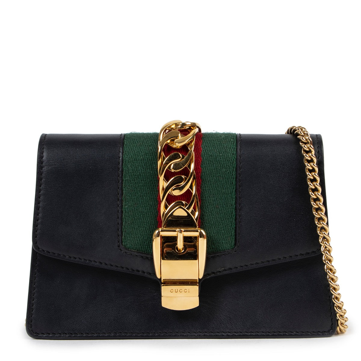 Sylvie Blue Leather Mini Crossbody Bag