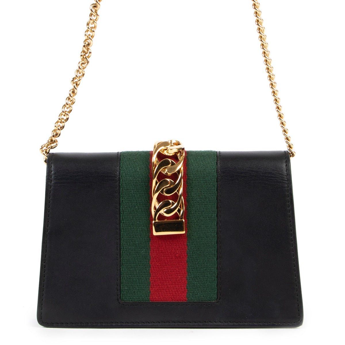 acheter en ligne seconde main Sylvie Blue Leather Mini Crossbody Bag