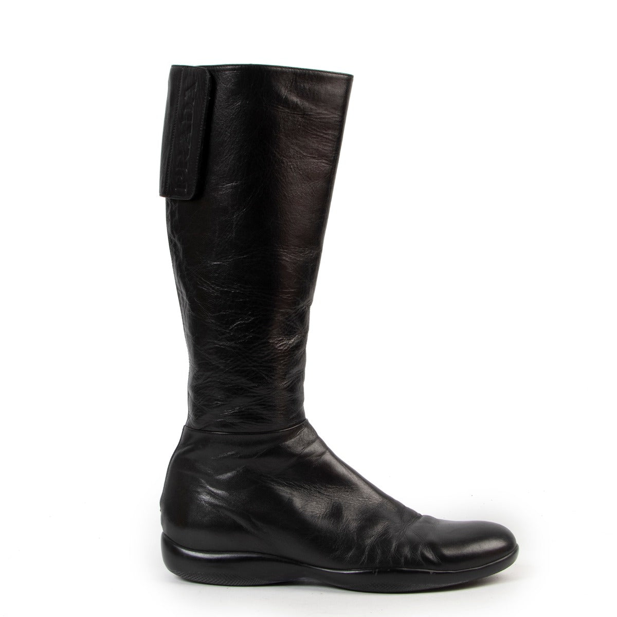 Prada Black Linea Rossa Tall Sport Knee Boots - size 41 for the best price at Labellov