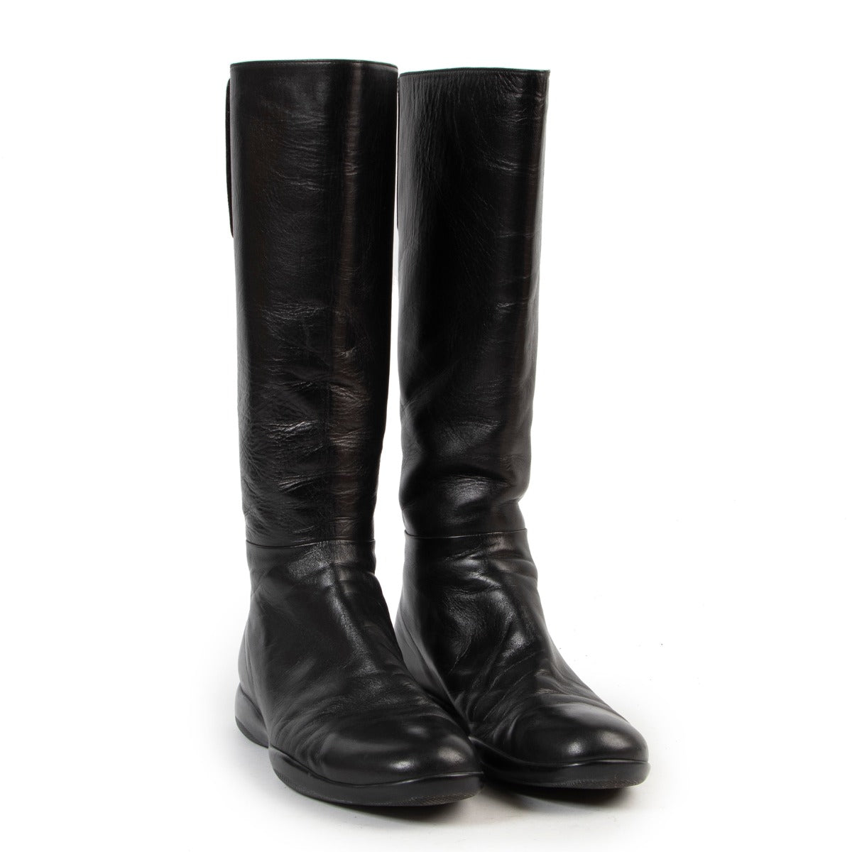Prada Black Linea Rossa Tall Sport Knee Boots - size 41 for the best price at Labellov secondhand luxury