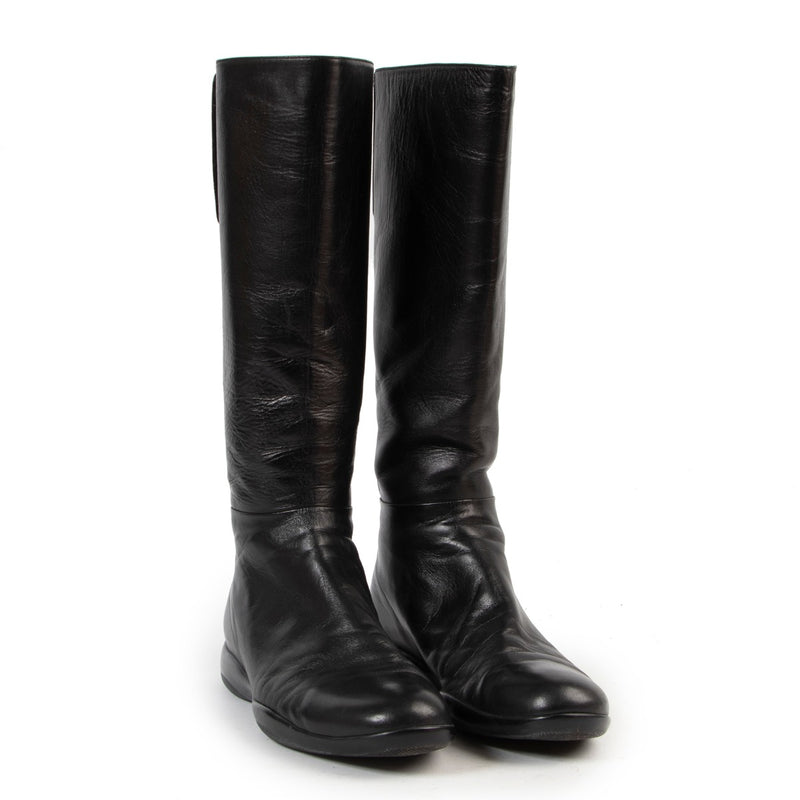 Prada Black Linea Rossa Tall Sport Knee Boots - size 41 for the best price at Labellov secondhand luxury