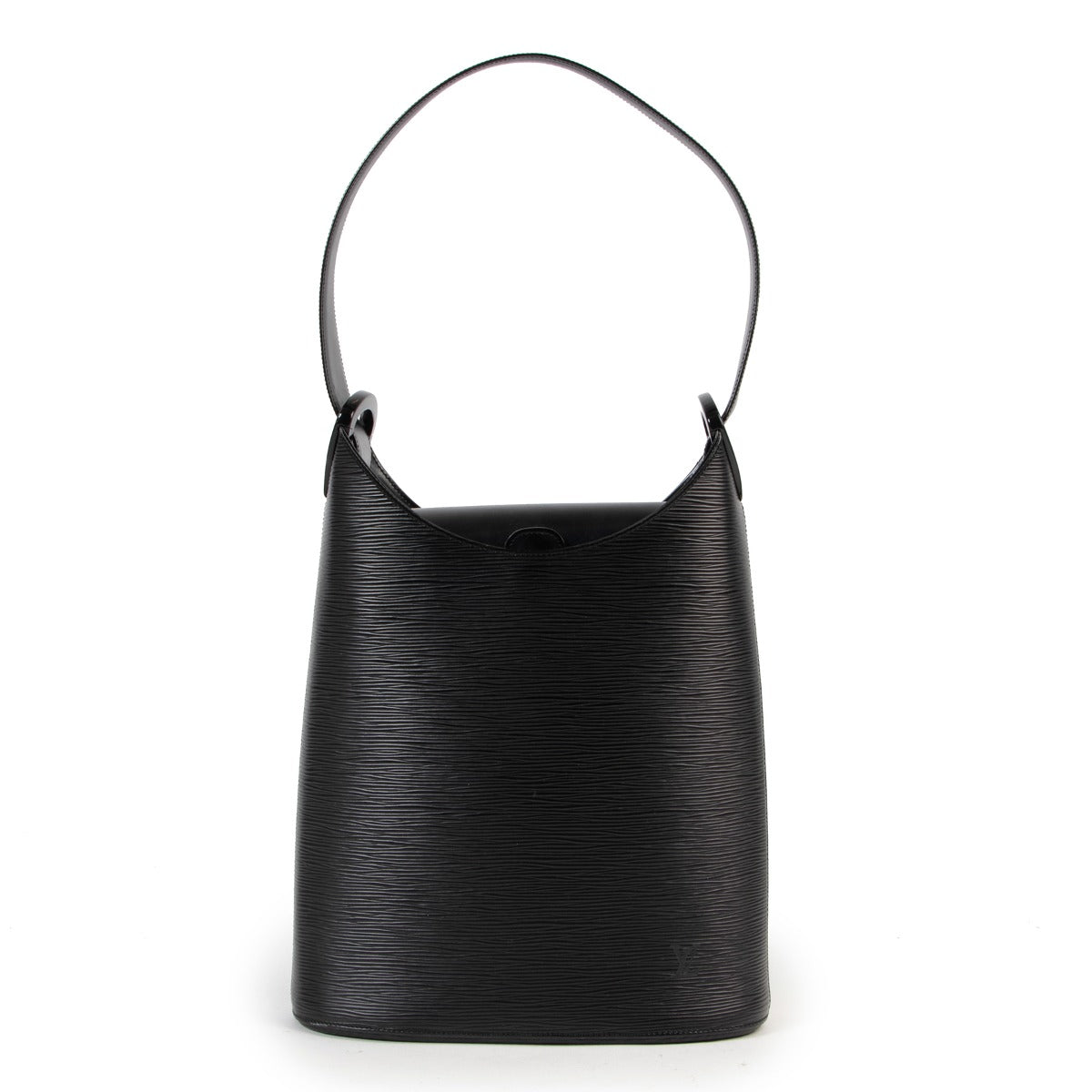Sac seau Louis Vuitton Verseau en cuir Epi noir