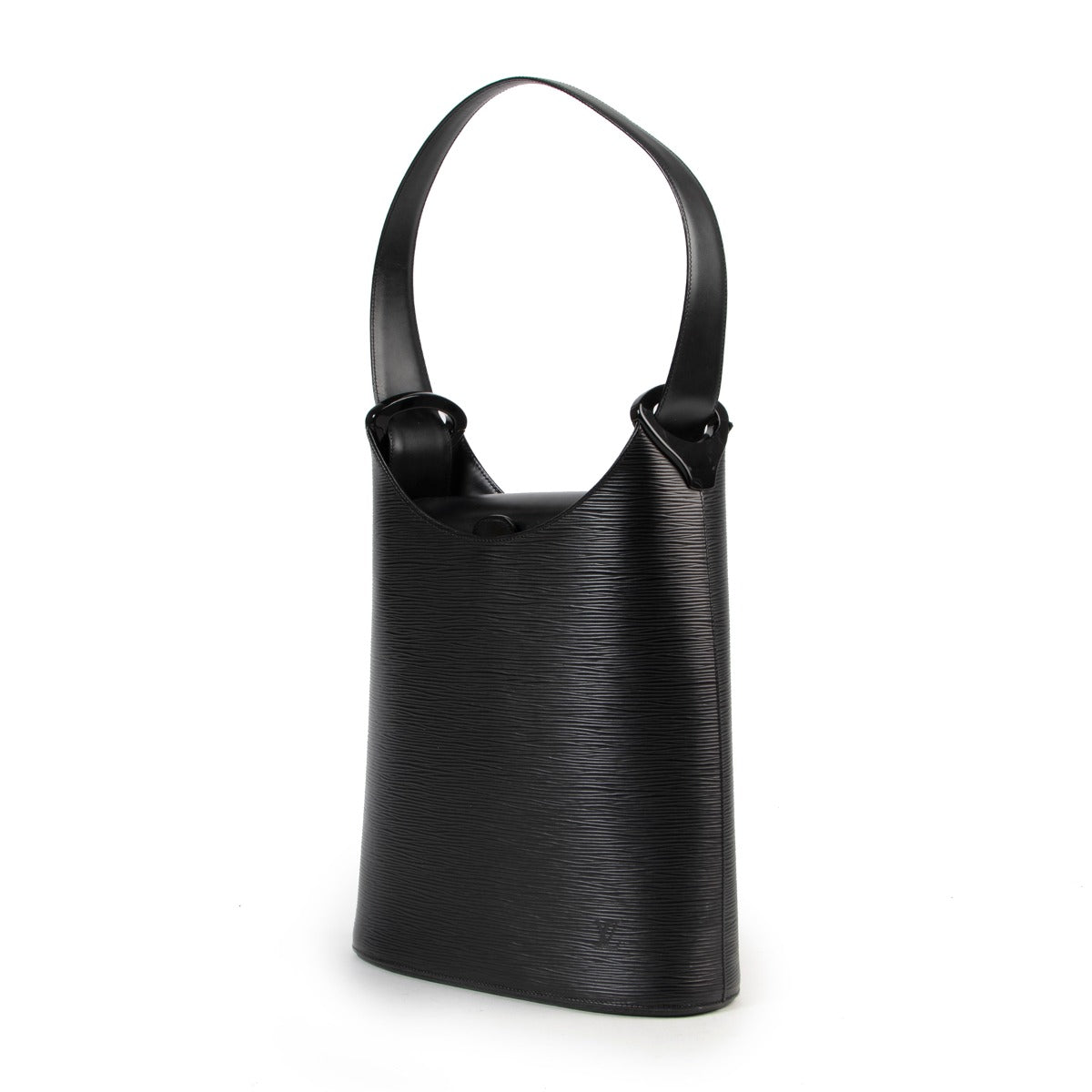 Sac seau Louis Vuitton Verseau en cuir Epi noir