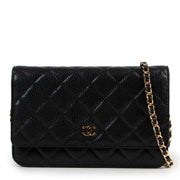 Chanel Black Caviar WOC Wallet on Chain Bag GHW