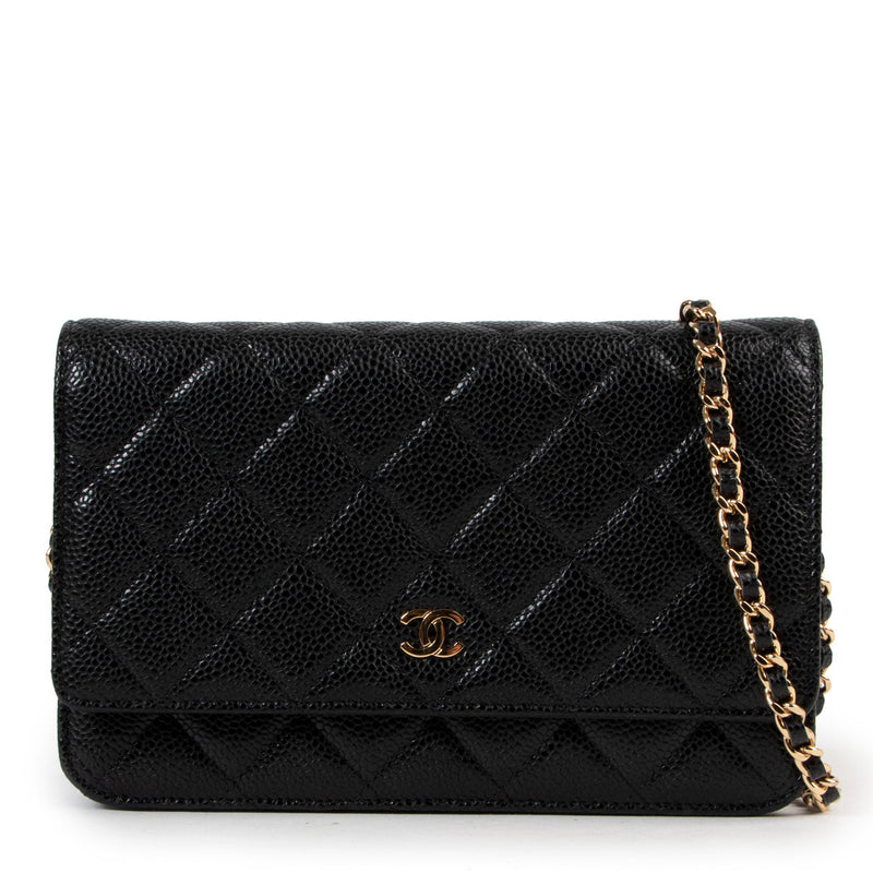 Chanel Black Caviar WOC Wallet on Chain Bag GHW