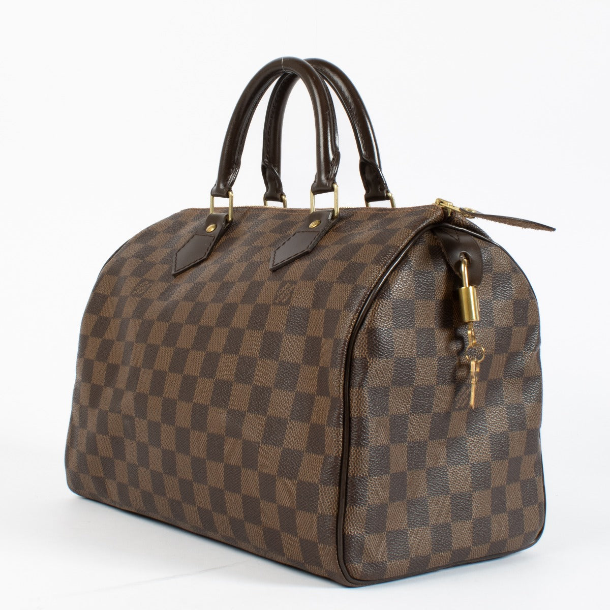 Authentic pre-loved Louis Vuitton Damier Ebene Speedy 30 Bag on Labellov.com