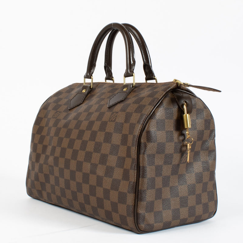 Authentic pre-loved Louis Vuitton Damier Ebene Speedy 30 Bag on Labellov.com