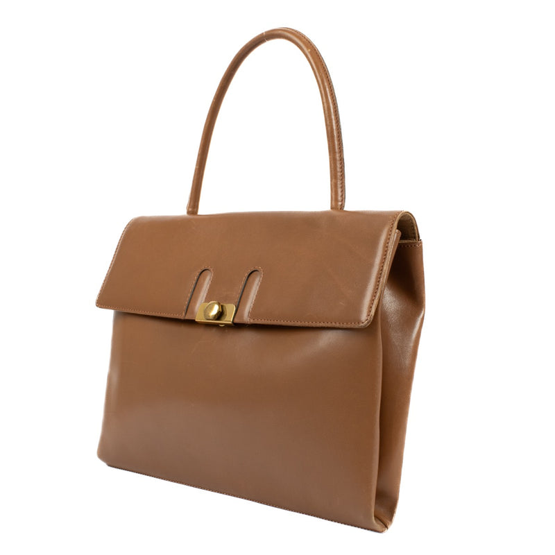 Buy authentic second hand Delvaux Camel Leather 1960s Handbag at Labellov.com
