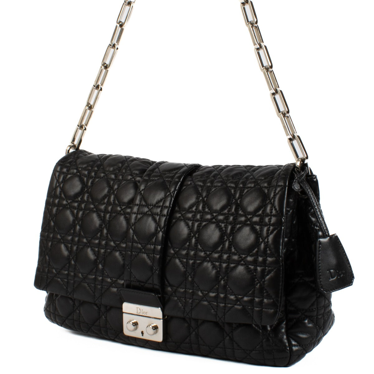 Shop 100% authentic Christian Dior Black Cannage New Lock Bag Shoulder Bag at Labellov.com.