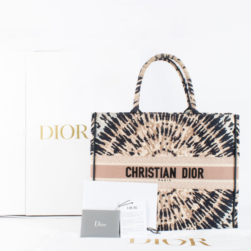 Authentic Christian Dior Tie Dye Large Book Tote Top Handle on Labellov.com