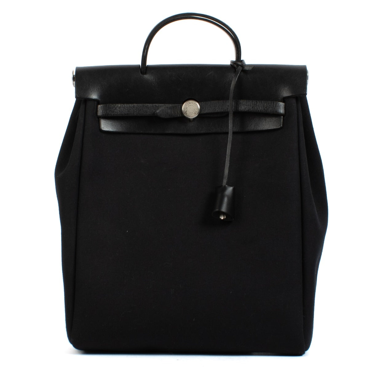 Hermès Herbag Backpack Black Toile Officier/Vache Hunter BPHW
