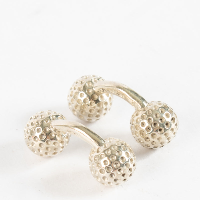 Authentic Second Hand Hermès Silver Golf Ball Cufflinks on Labellov.com