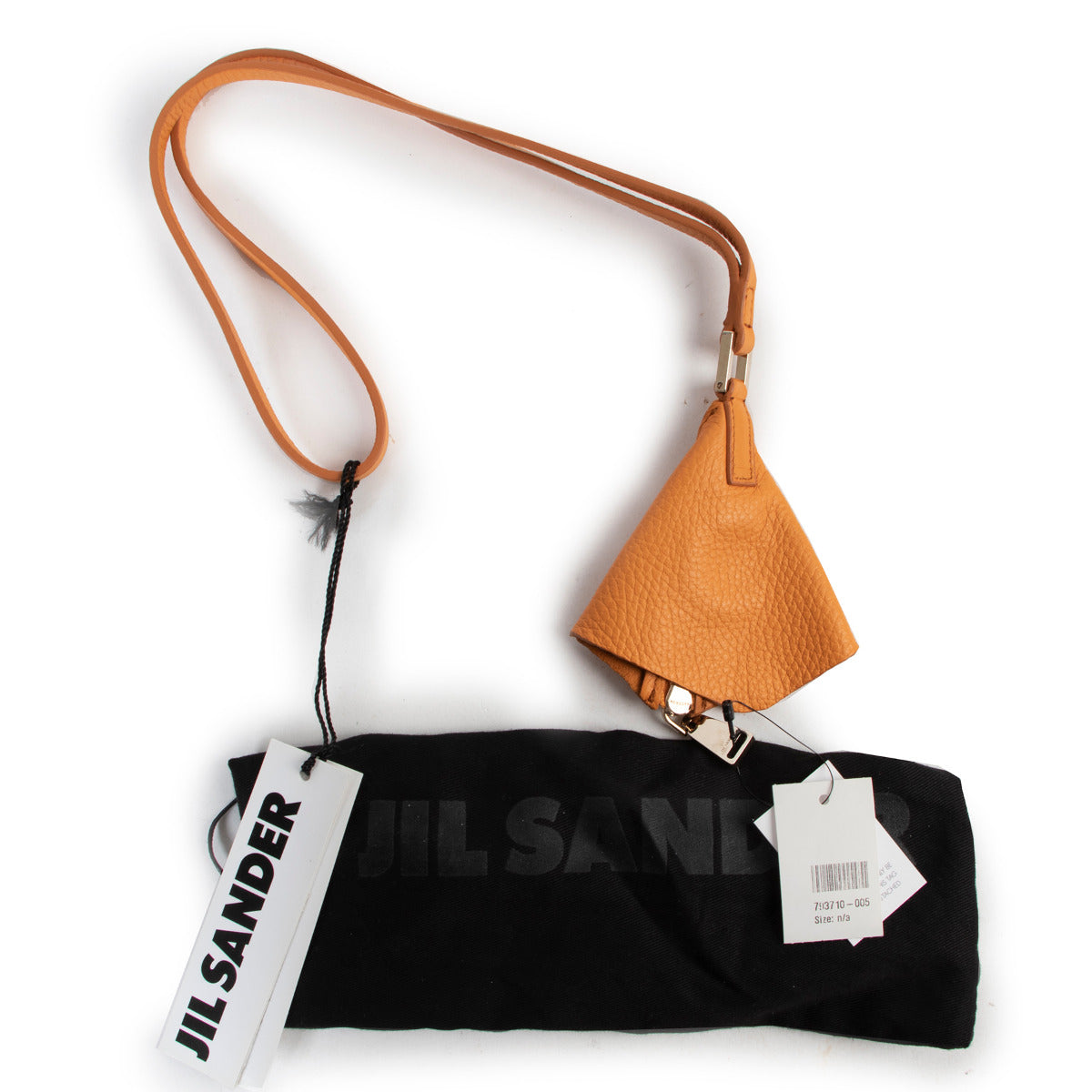 Jil Sander Orange Leather Keychain – Labellov