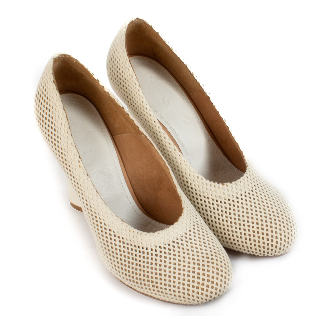 Maison Margiela White Mesh Pumps