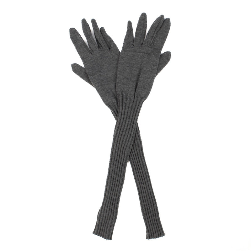 shop 100% authentic second hand Miu Miu Grey Wool Gloves - Size S on Labellov.com