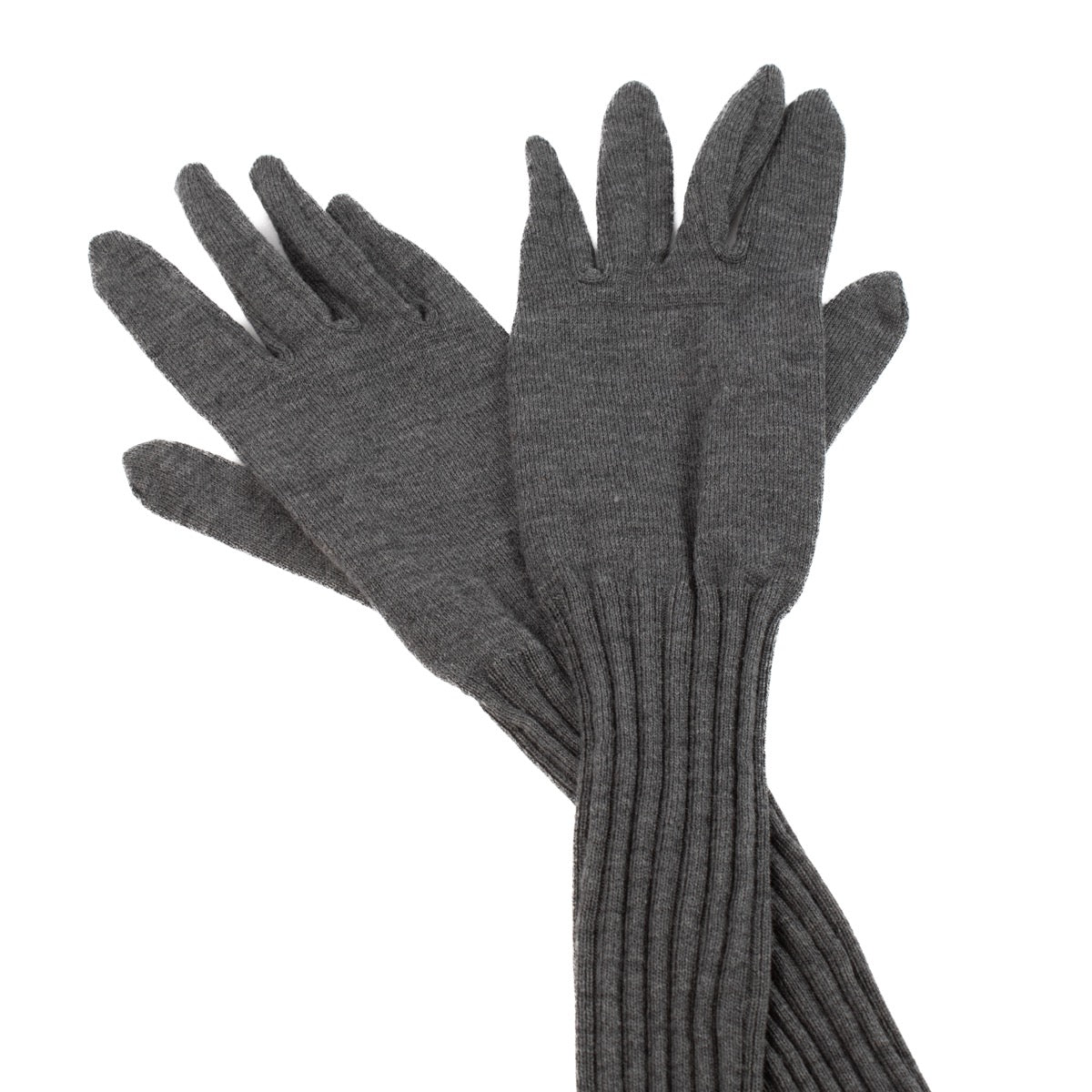 shop 100% authentic second hand Miu Miu Grey Wool Gloves - Size S on Labellov.com
