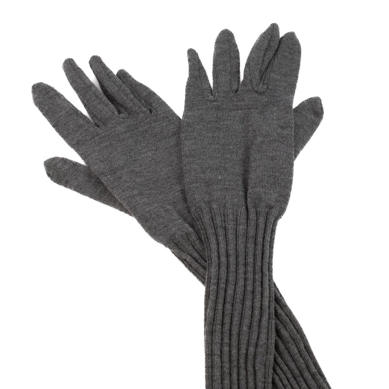 shop 100% authentic second hand Miu Miu Grey Wool Gloves - Size S on Labellov.com
