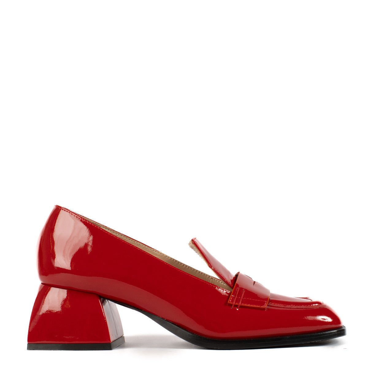 Nodaleto Red Patent Leather Loafer Pumps for sale at Labellov secondhand luxury