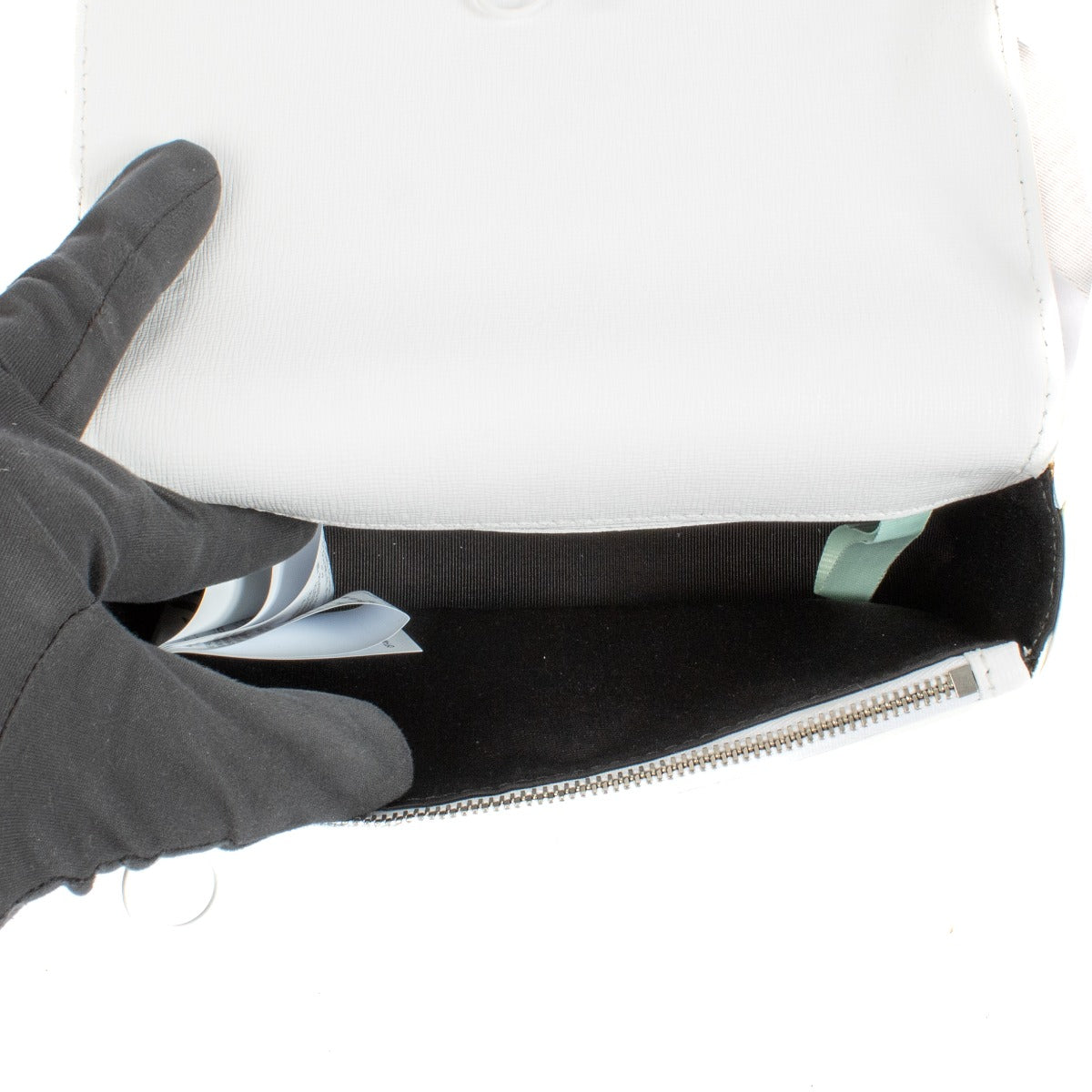 Sac Off-White Diag rayé blanc avec mini pince-trombone