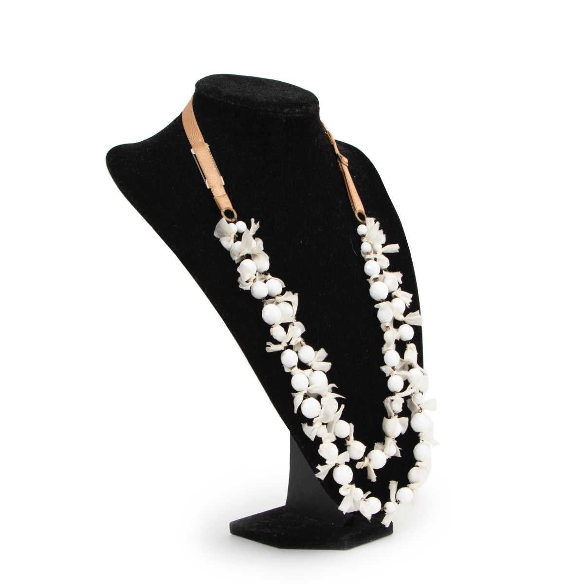 Prada White Pearl Necklace