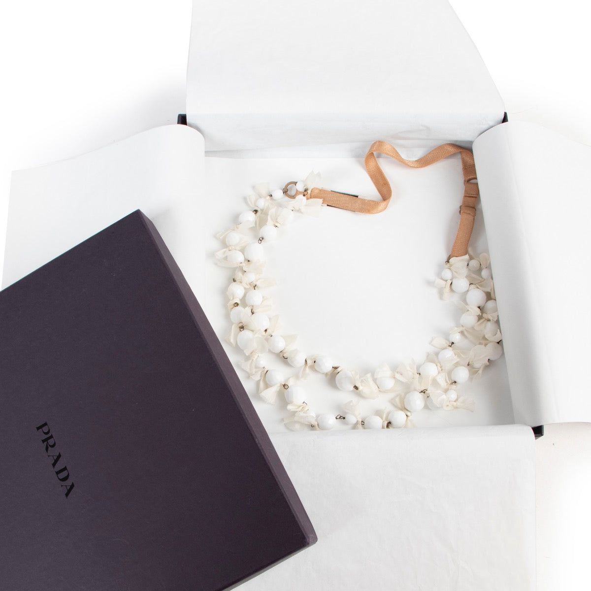 Prada Witte Parelketting