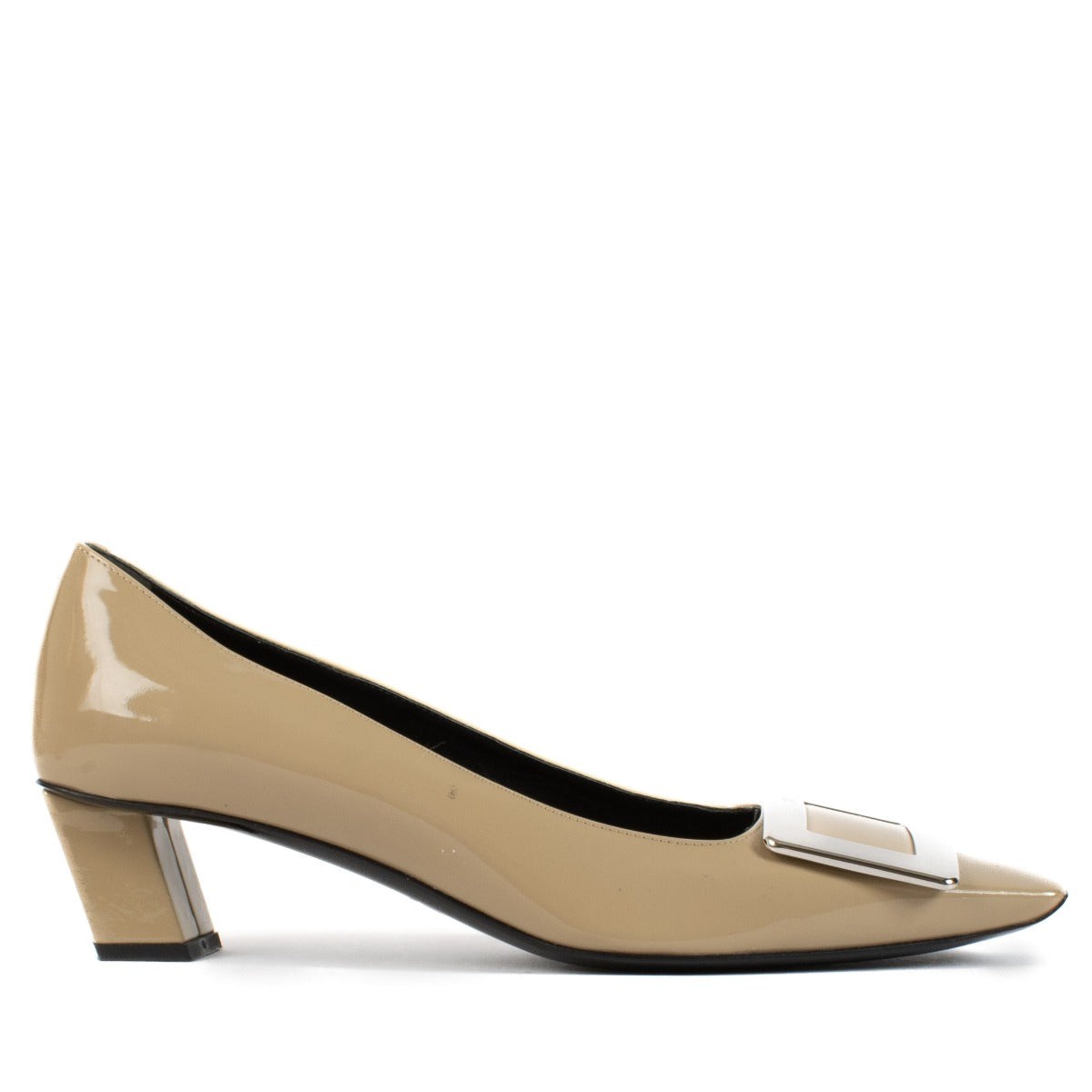 Shop 100% authentic Roger Vivier Beige Patent Leather Pumps - size 37 at Labellov.com.