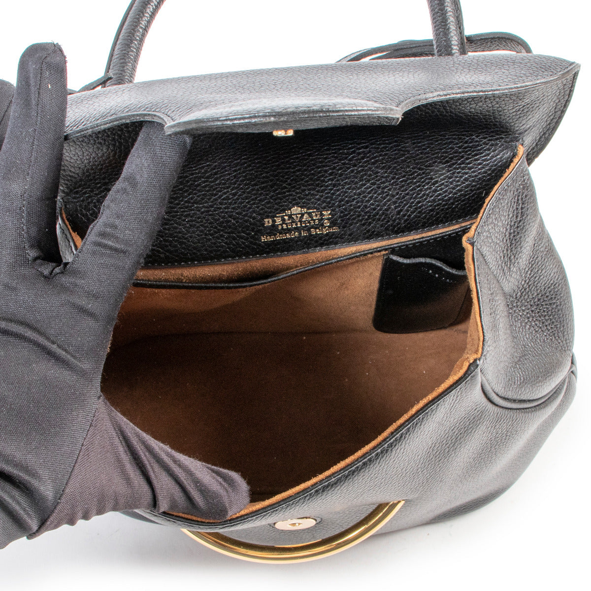 Delvaux Black Top Handle Bag