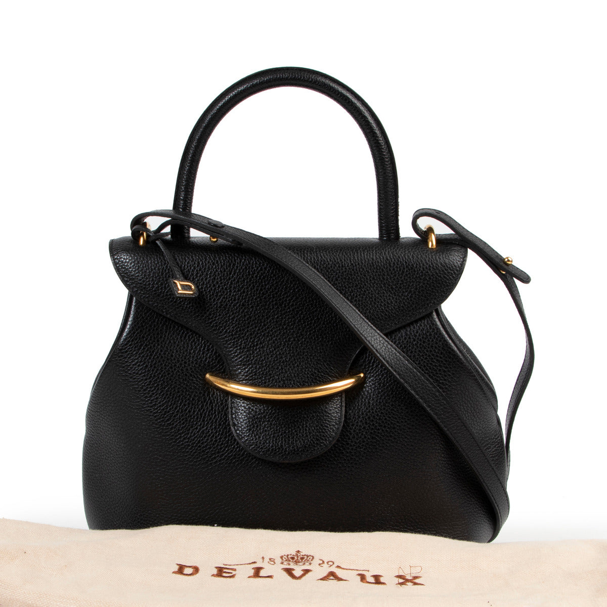 Delvaux Black Top Handle Bag