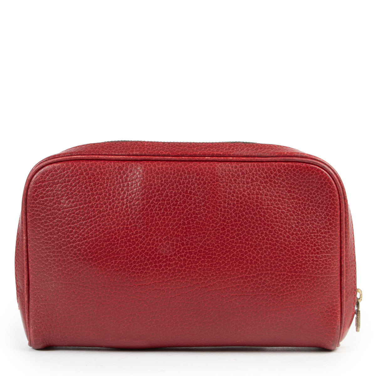 Delvaux red leather pouch bag