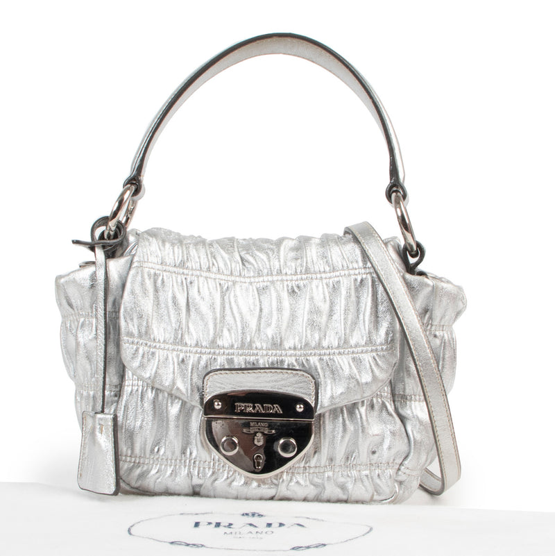Prada Silver Metallic Crossbody