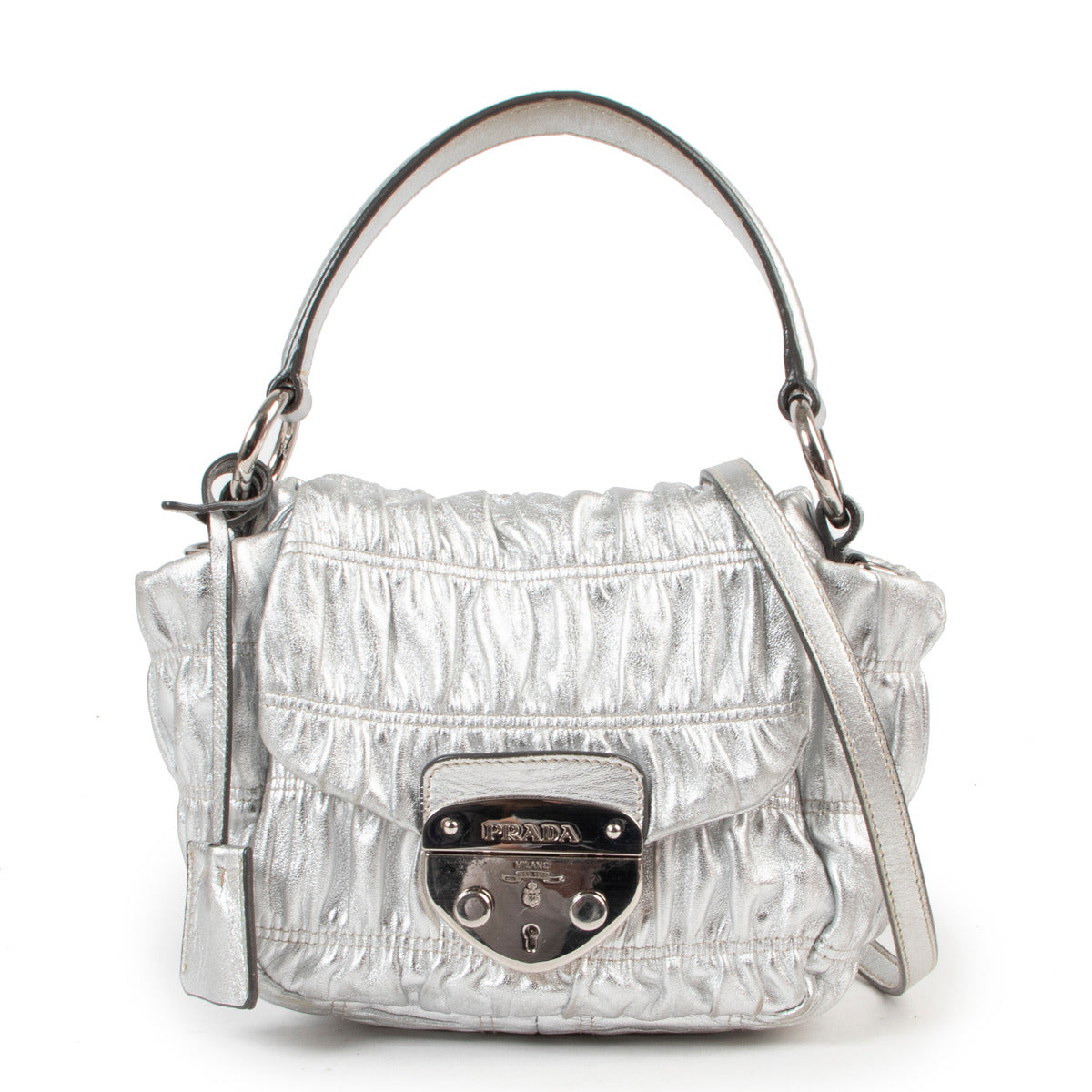 Prada Silver Metallic Crossbody