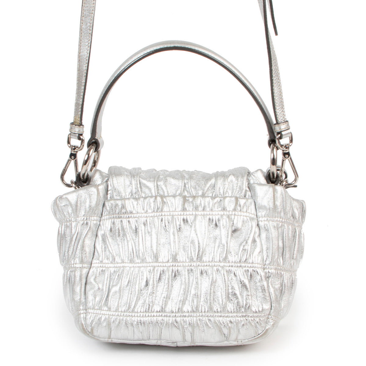 Prada Zilver Metallic Crossbody