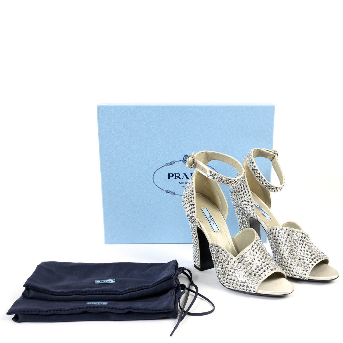 Prada Slingback Pumps met Strass Steentjes - maat 37,5