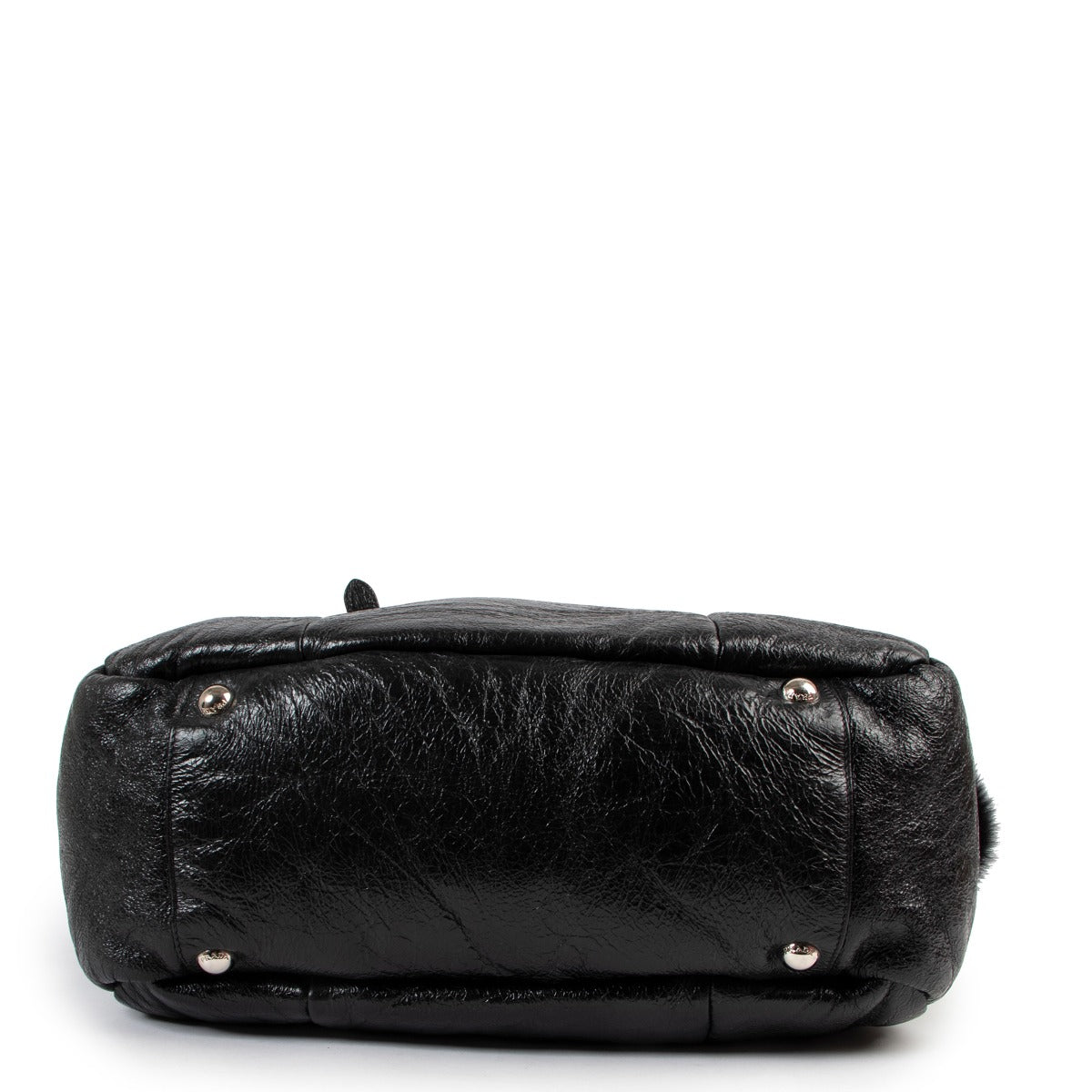 Shop safe online at Labellov in Antwerp this 100% authentic second hand Prada Black Patent Leather Shoulder Bag