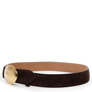 Shop safe online at Labellov in Antwerp this 100% authentic second hand Prada Chocolate Brown Suede Belt - Size 85