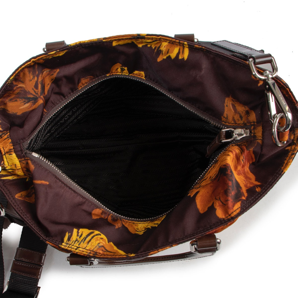 skip the waiting list Prada Floral Print Crossbody Bag