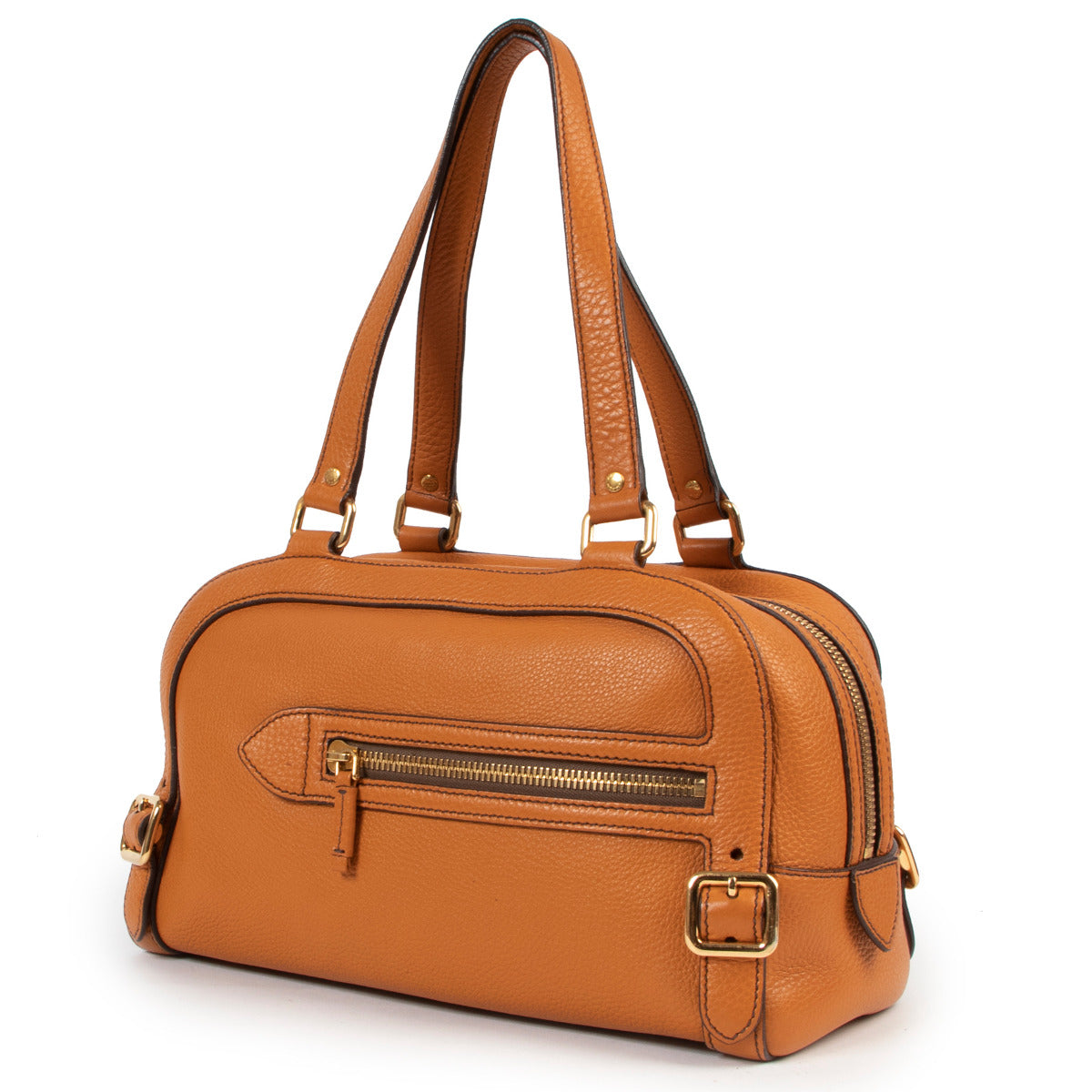 Prada Burnt Orange Boston Bag