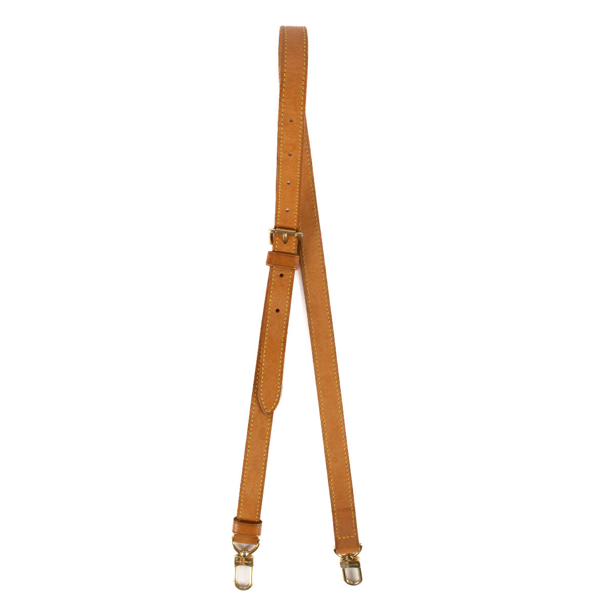 This leather shoulder strap is easy to attach with its two discreet buckles.