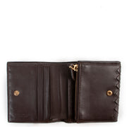 Shop second hand designer vintage luxury high end fashion Bottega Veneta Intrecciato Tri-fold Flap Wallet at Labellov.