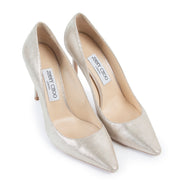 Jimmy Choo Romy Gold Sparkle Pumps - size 39