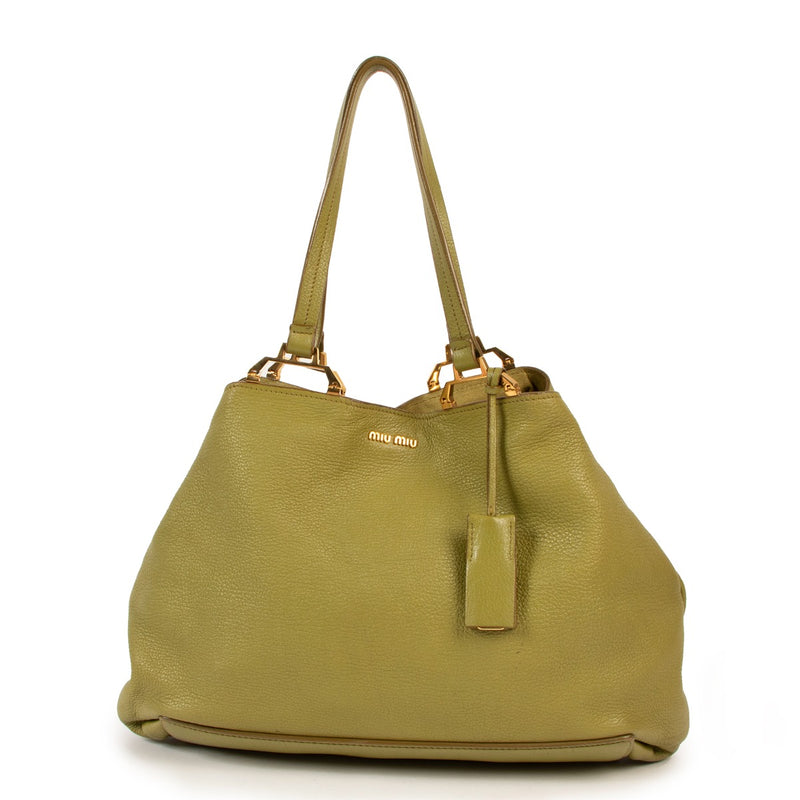 shop safe online Miu Miu Lemon Green Shoulder Bag . skip the waiting list shop Miu Miu Lemon Green Shoulder Bag
