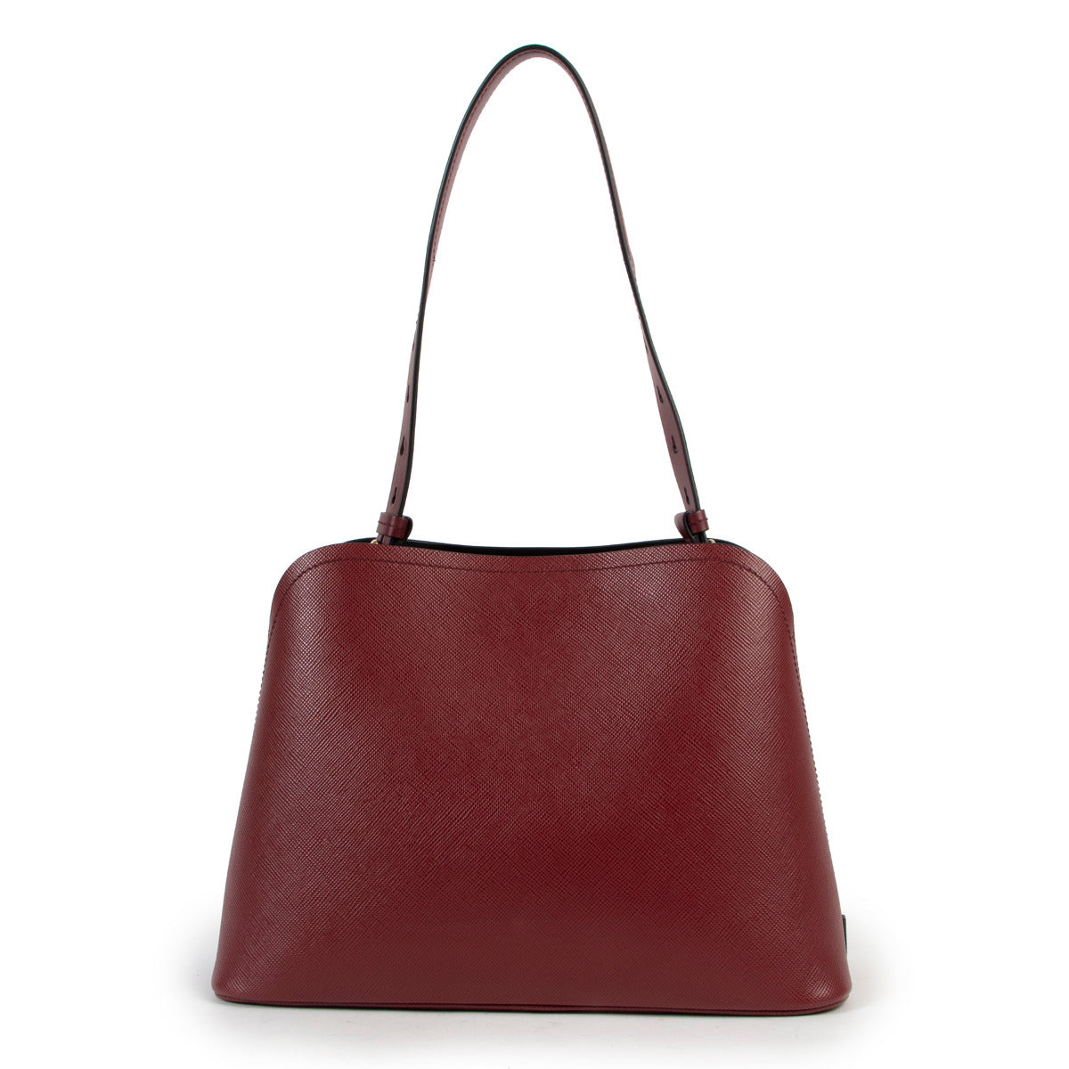 Prada Burgundy Saffiano Lux Promenade Schoudertas