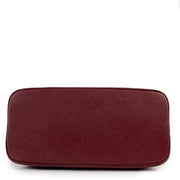 Prada Burgundy Saffiano Lux Promenade Shoulder Bag for the best price at Labellov secondhand luxury in Antwerp Belgium