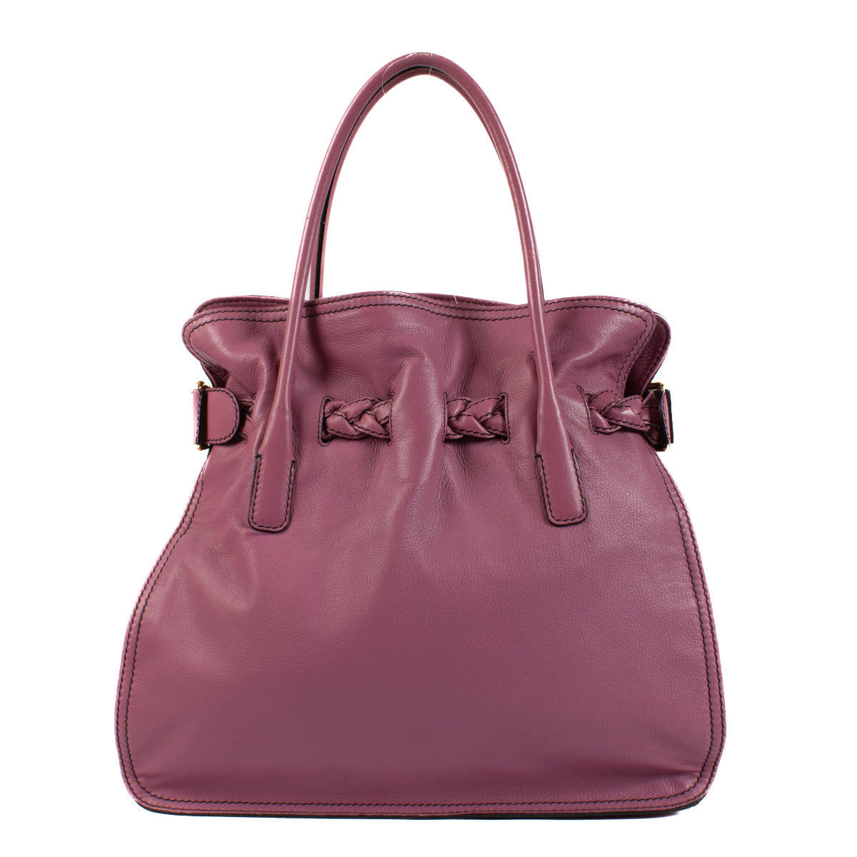 Valentino Garavani Purple Leather Top Handle Bag